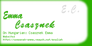 emma csasznek business card